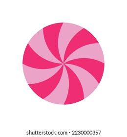 Isolated pink lollipop candy sheer flat icon Vector illustration