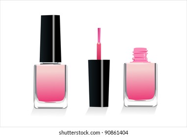 Isolated Pink Nail Polish Vector Stock Vector (Royalty Free) 90861404 ...