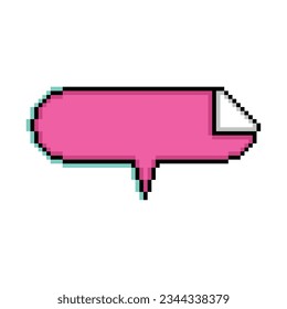 Isolated pink pixelated comic speech bubble chat Vector illustration