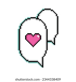 Isolated pink pixelated comic speech bubble chats Vector illustration