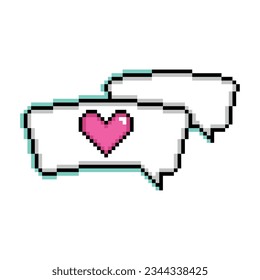 Isolated pink pixelated comic speech bubble chats Vector illustration