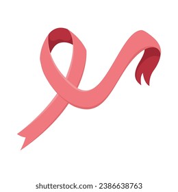 Isolated pink ribbon Breast cancer Vector