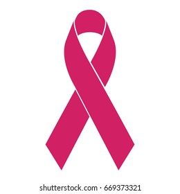 Isolated pink ribbon, Breast cancer campaign, Vector illustration