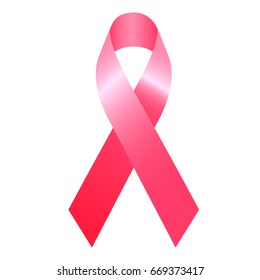 Isolated pink ribbon, Breast cancer campaign, Vector illustration