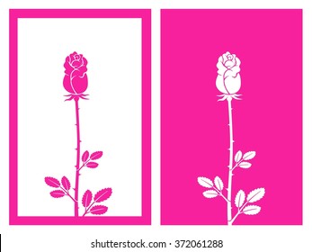 isolated pink rose bud,vector illustration