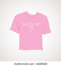 isolated pink t-shirt with grey background
