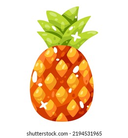 Isolación de pinneapple brillante ilustración vectorial de playa