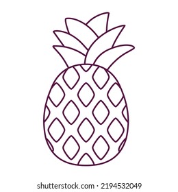 Isolación de pinneapple dibujar ilustración de vector de playa
