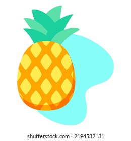 Isolación de pinneapple de imagen de la playa vectorial ilustración