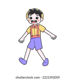 Isolated pinoccio costume vector illustration