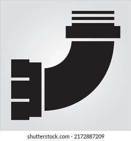 Isolated Pipe and Plumbing Glyph Icons EPS 10 Free Vector Graphic