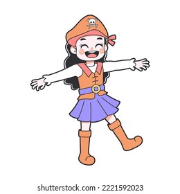 Isolated pirate costume vector illustration
