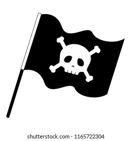 Isolated pirate flag icon. Vector illustration design