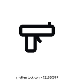 Isolated Pistol Icon. Handgun Vector Element Can Be Used For Handgun, Pistol, Gun Design Concept.