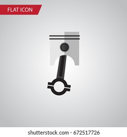 Isolated Piston Flat Icon. Conrod Vector Element Can Be Used For Car, Conrod, Piston Design Concept.