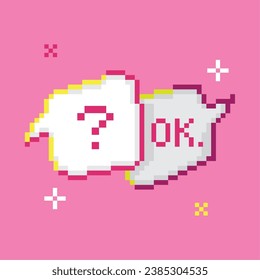 Isolierte Pixelsprachblase mit Cartoon-Ausdruck Vektor