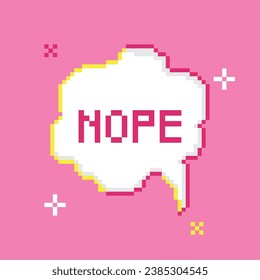 Isolated pixel speech bubble with a cartoon expression Vector