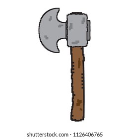 Isolated pixelated axe icon