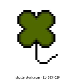 Isolated pixelated clover icon