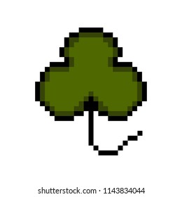 Isolated pixelated clover icon