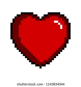 Isolated pixelated heart icon