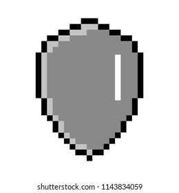 Isolated pixelated heraldry shield icon