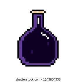 Isolated pixelated potion icon