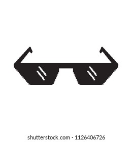 Isolated pixelated sunglasses icon