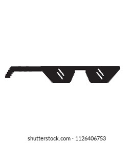 Isolated pixelated sunglasses icon