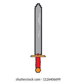 Isolated pixelated sword icon