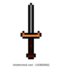 Isolated pixelated sword icon
