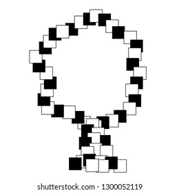 Isolated pixelated tree icon. Vector illustration design