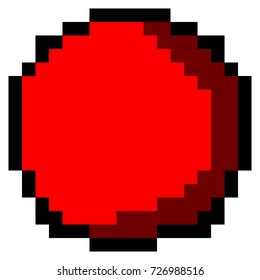 Isolated pixeled apple on a white background, Vector illustration