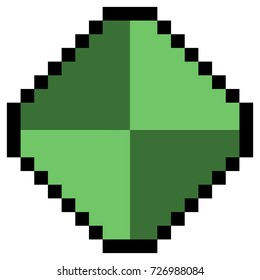 Isolated pixeled gem on a white background, Vector illustration