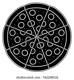 Isolated pizza design