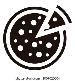 Isolated pizza icon. Fast food. Vector illustration design