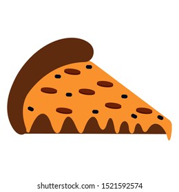 Isolated pizza image on a white background - Vector