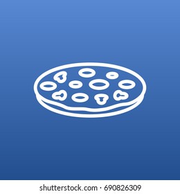 Isolated Pizzeria Outline Symbol On Clean Background. Vector Pizza Element In Trendy Style.