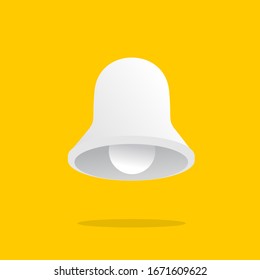 campana clara aislada con fondo amarillo