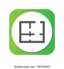 Isolated Plan Icon Symbol On Clean Background. Vector Blueprint Element In Trendy Style.