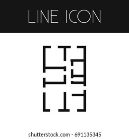 Isolated Plan Outline. Blueprint Vector Element Can Be Used For Blueprint, Plan, Project Design Concept.