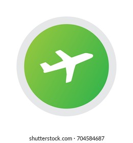 Isolated Plane Icon Symbol On Clean Background. Vector Aircraft Element In Trendy Style.