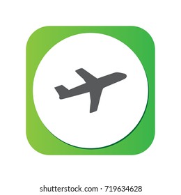Isolated Plane Icon Symbol On Clean Background. Vector Aircraft Element In Trendy Style.