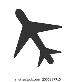 Isolated plane silhouette icon illustration