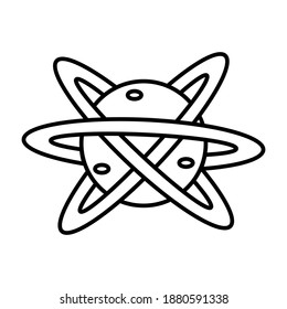 Isolierte Planet-Ikone. Space-Objekt - Vektorgrafik