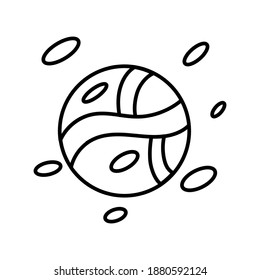 Isolated planet icon. Space object - Vector illustration