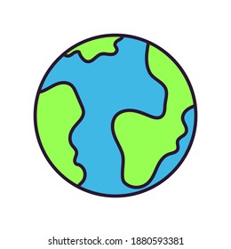 Isolated planet icon. Space object - Vector illustration