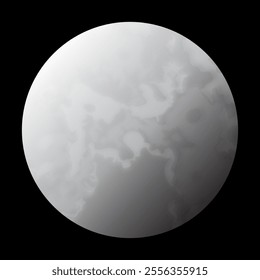  Isolated Planet Mercury on Black Background