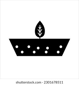 Isolated plant icon. Greenhouse icon. Editable color. EPS vector file