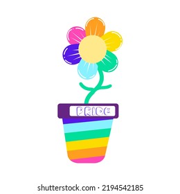 Isolated plant rainbow vector illustration